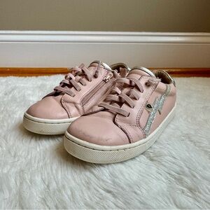 Kids Old Soles Pink Pink Sneakers with Silver Accents